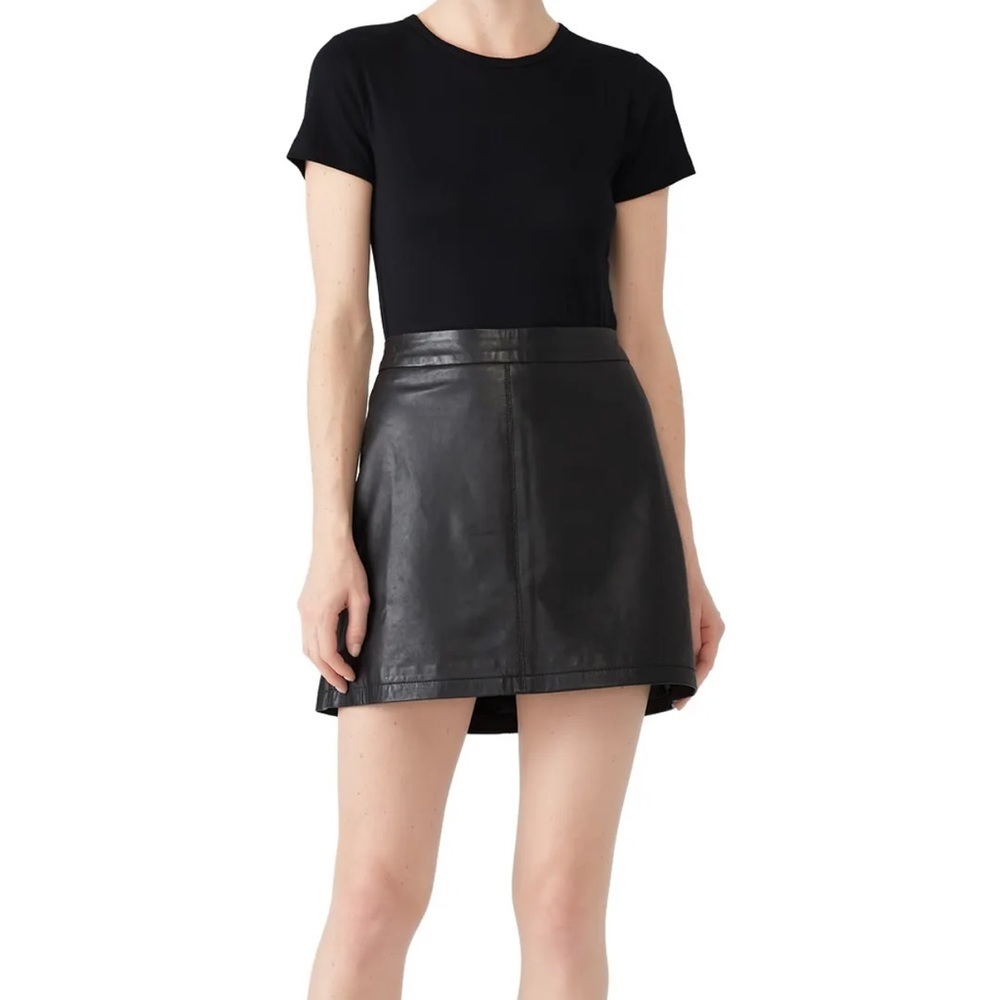 CUPCAKES AND CASHMERE | 100% Leather Skirt